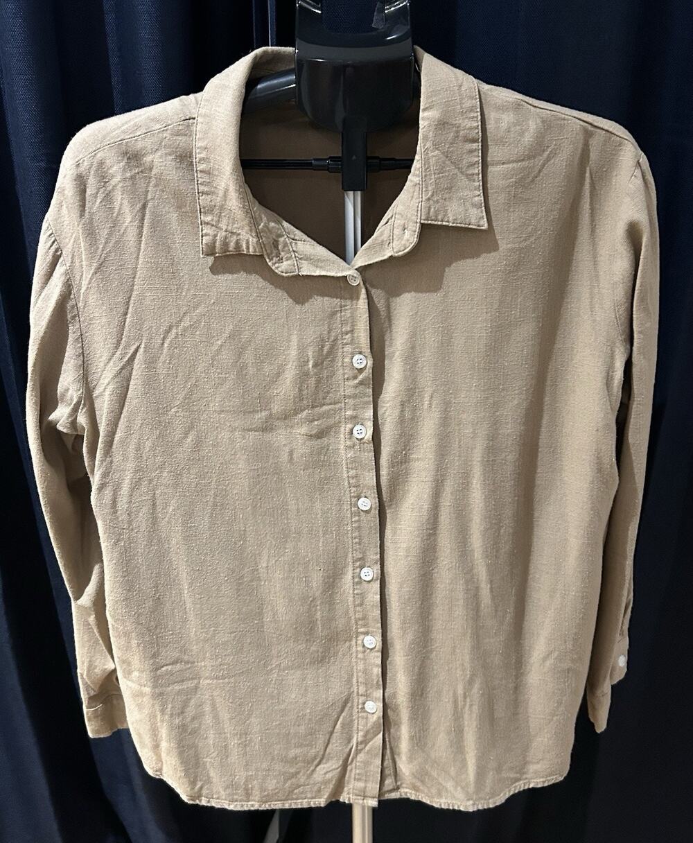 Light Tan Button Down Shirt Women's size XL